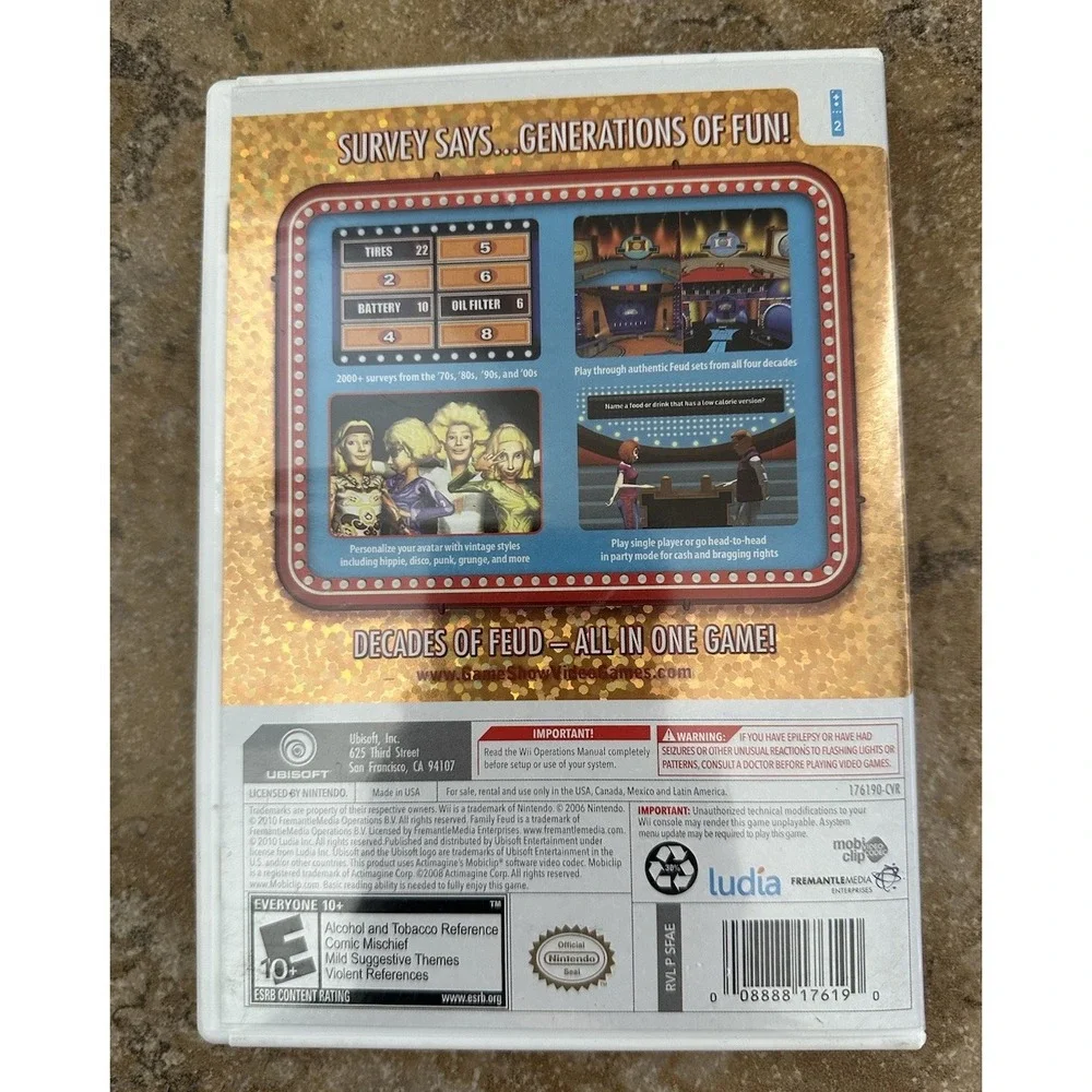 Family Feud: Decades (Nintendo Wii, 2010) With Instruction Booklet